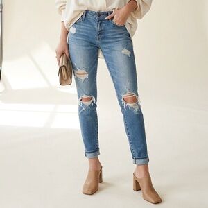 Moussy Vintage Ripped Distressed Grunge Jeans Premium Japanese Denim Size 27